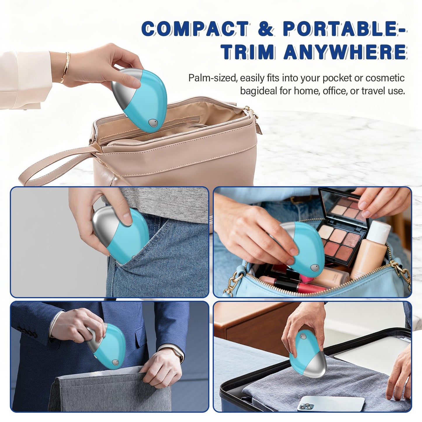 Electric Nail Clipper, Electric Nail Trimmer with Replacement Blade Heads, Electric Toenail Clippers with Magnetic Cover, Nail Scraps Storage, Rechargeable Electric Nail File for Adult, Seniors