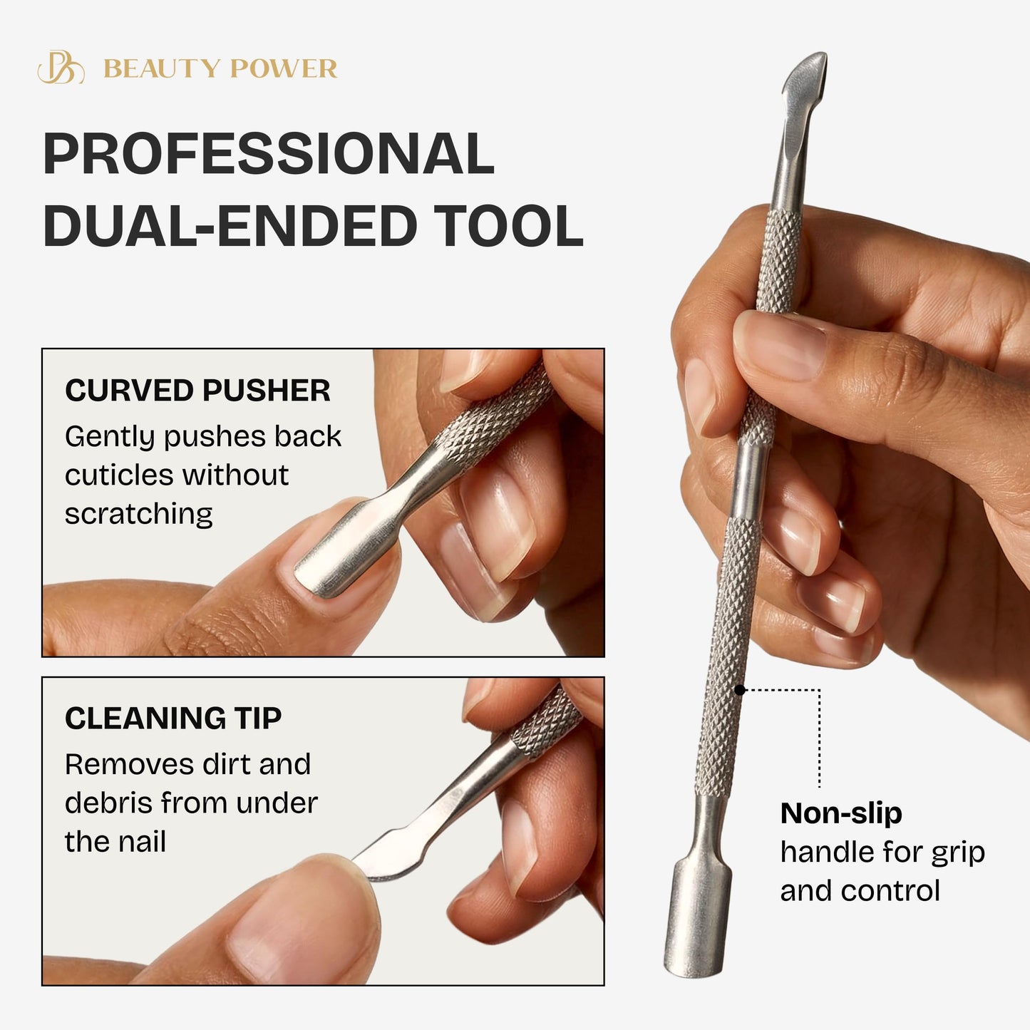 Beauty Power 9 in 1 Professional Manicure Pedicure Set - Stainless Steel Nail Clippers, Nano File, Cuticle Nipper, Scissors, Tweezers, Travel PU Leather Case for Men & Women - Gift Ready New (Blue)