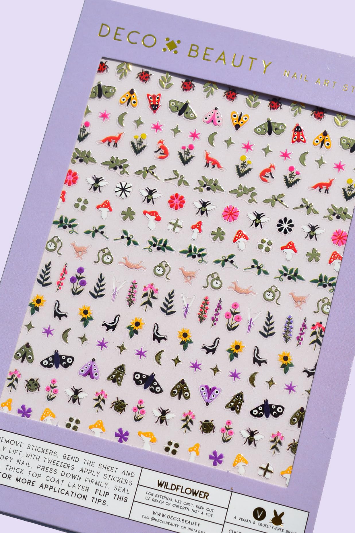 Deco Beauty Wildflower - Super Thin & Easy-to-Apply Nail Art with The Cutest Designs - Durable & Long-Lasting Nail Art Stickers and Decals for Women, for DIY at-Home Manicures & Salon-Quality Nails