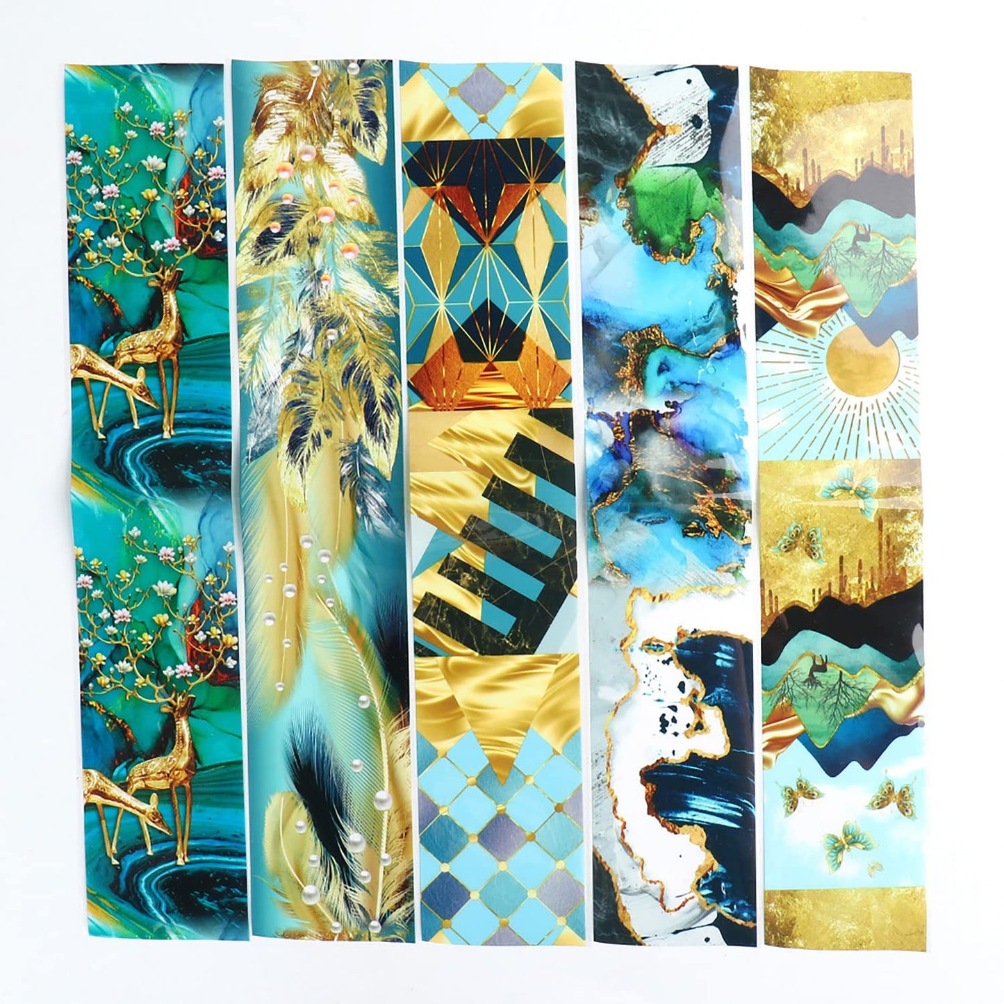 Holographic Nail Foil Transfer Stickers, Marbling Polish Sheets, Sky Starry Paper Foils, Flower Supplies for Glue Polish, Women Manicure Film Decorations