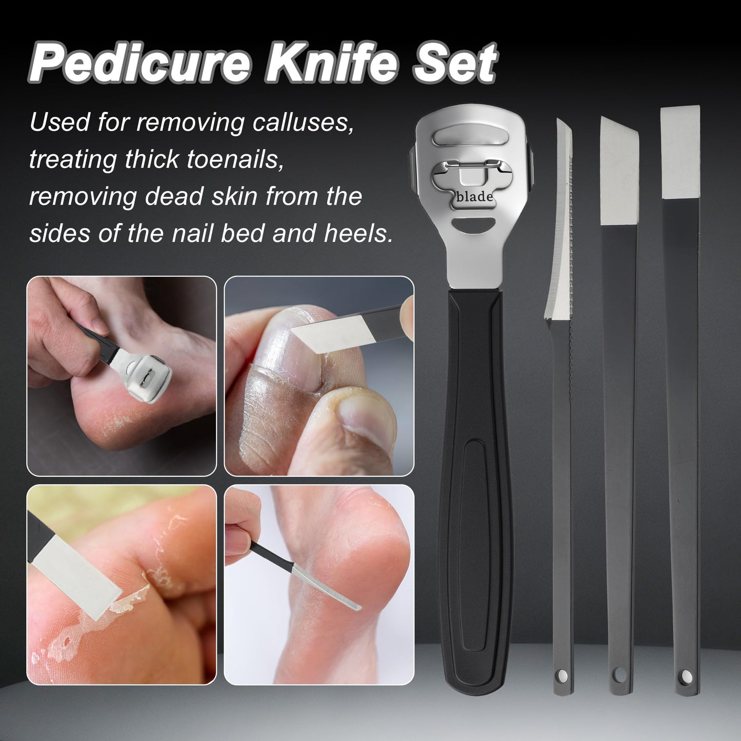 VOCOSTE Toenail Care Kit 13-Piece Ingrown Toenail Tools, Professional Grooming Set for Thick Nail Clipper Foot File Callus Removal & Pedicure