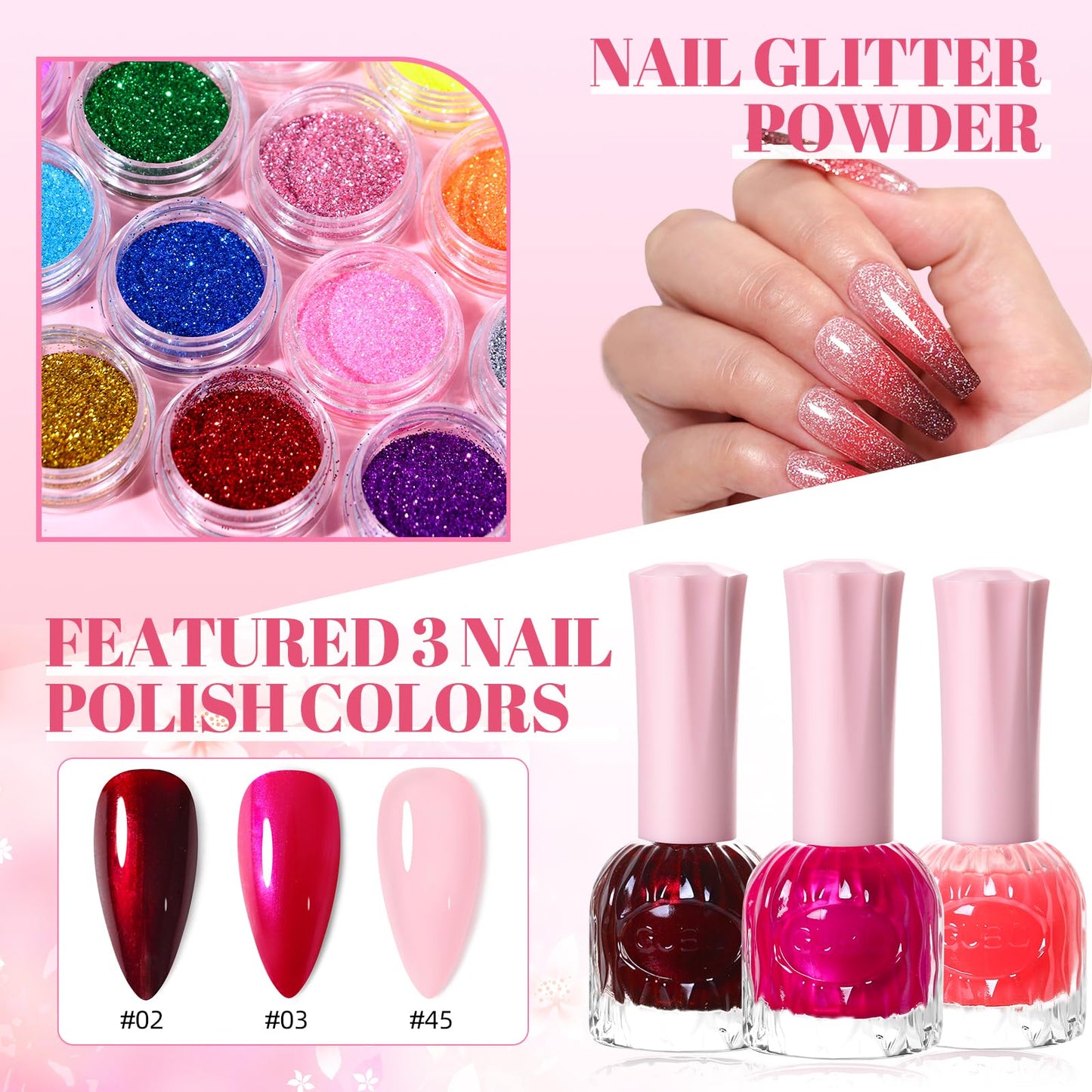 Acrylic Nail Kit With Everything For Beginners -Nail Kit Acrylic Set Nail Polish Kit With U V Light And Drill for women Home Salon