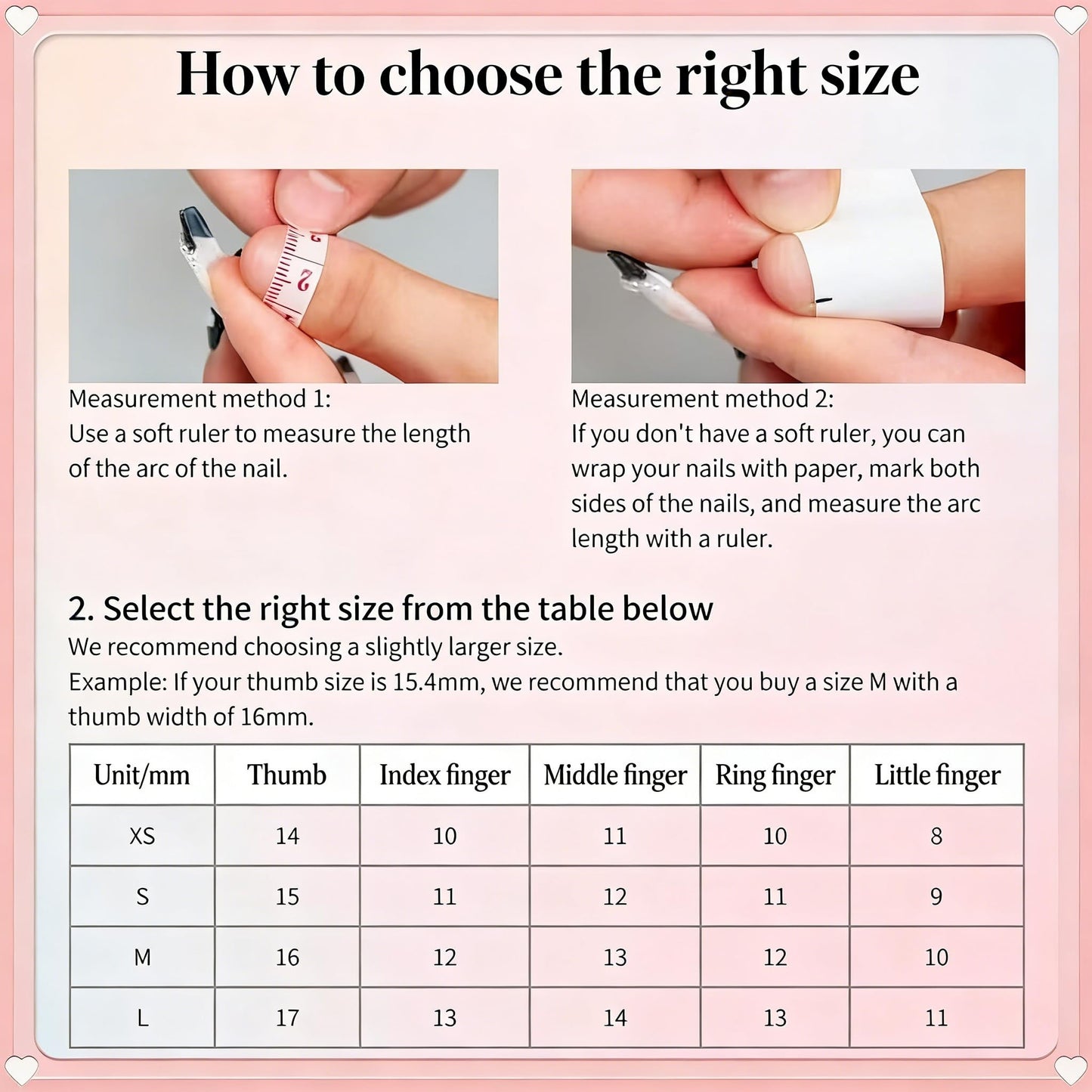 Handmade Press on Nails Medium Almond,French Tip Metal Pearl Bead Luxury Date Style for Women 10 Pcs(Size M)