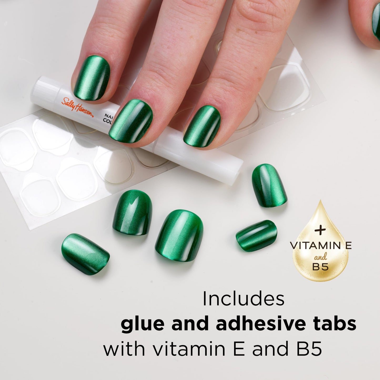 Sally Hansen Salon Effects Perfect Press-On Nails | Oval Shape | Easy to Apply, Non-Damaging | 30 Nails, Nail Glue, Adhesive Tabs, File | Swoop There It Is