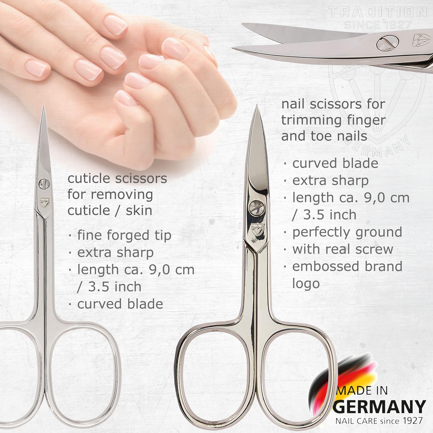 3 Swords Germany - brand quality 10 piece manicure pedicure grooming kit set for professional finger & toe nail care scissors clipper fashion leather case in gift box, Made by 3 Swords (6226)