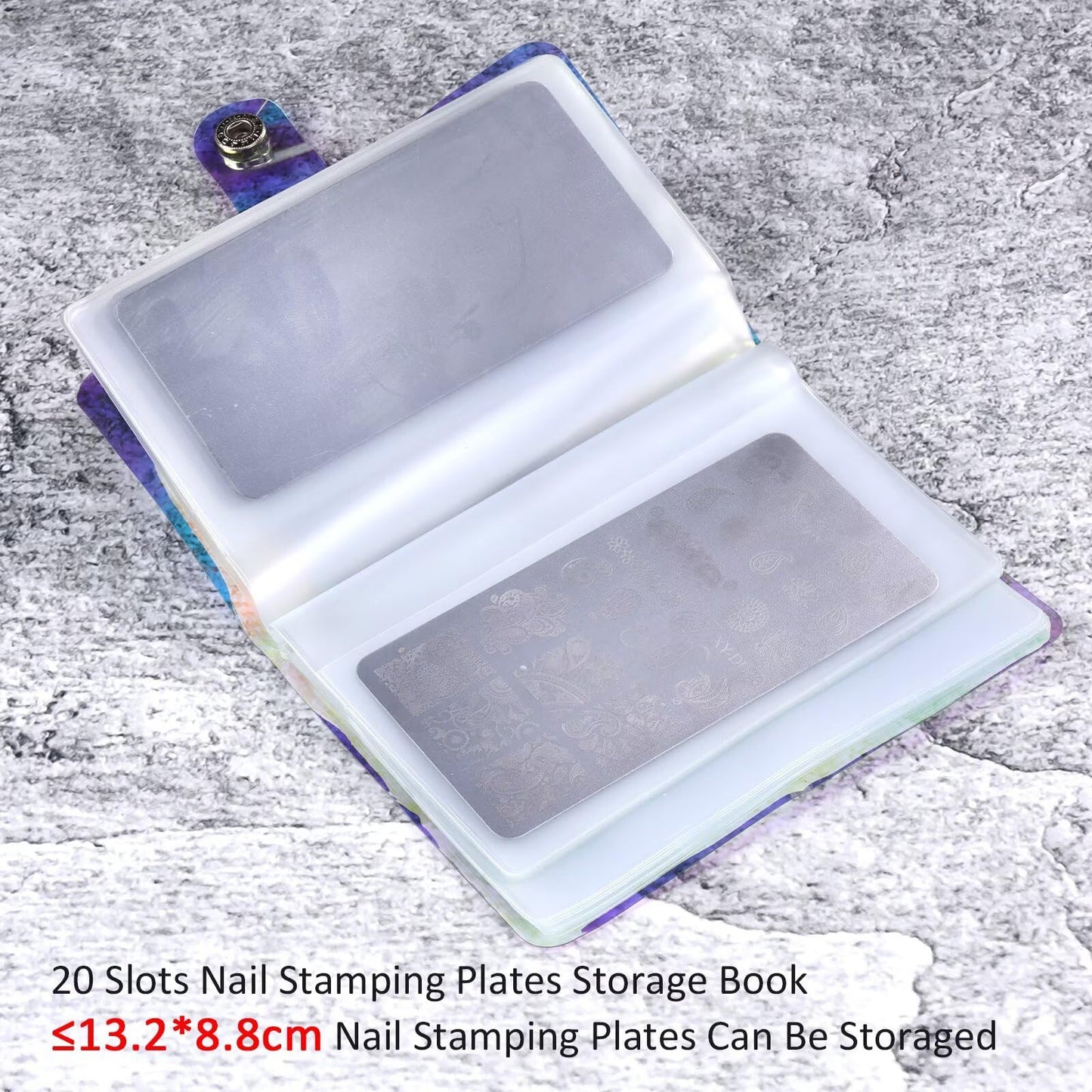French Tip Nail Stamping Plate- 10 pcs Nail Stamper Kit Silicone Nail Stamper French Nail Stamp with Nail Art Stamps Storage Bag Nail Stamp Template Nail Supplies for Salon DIY