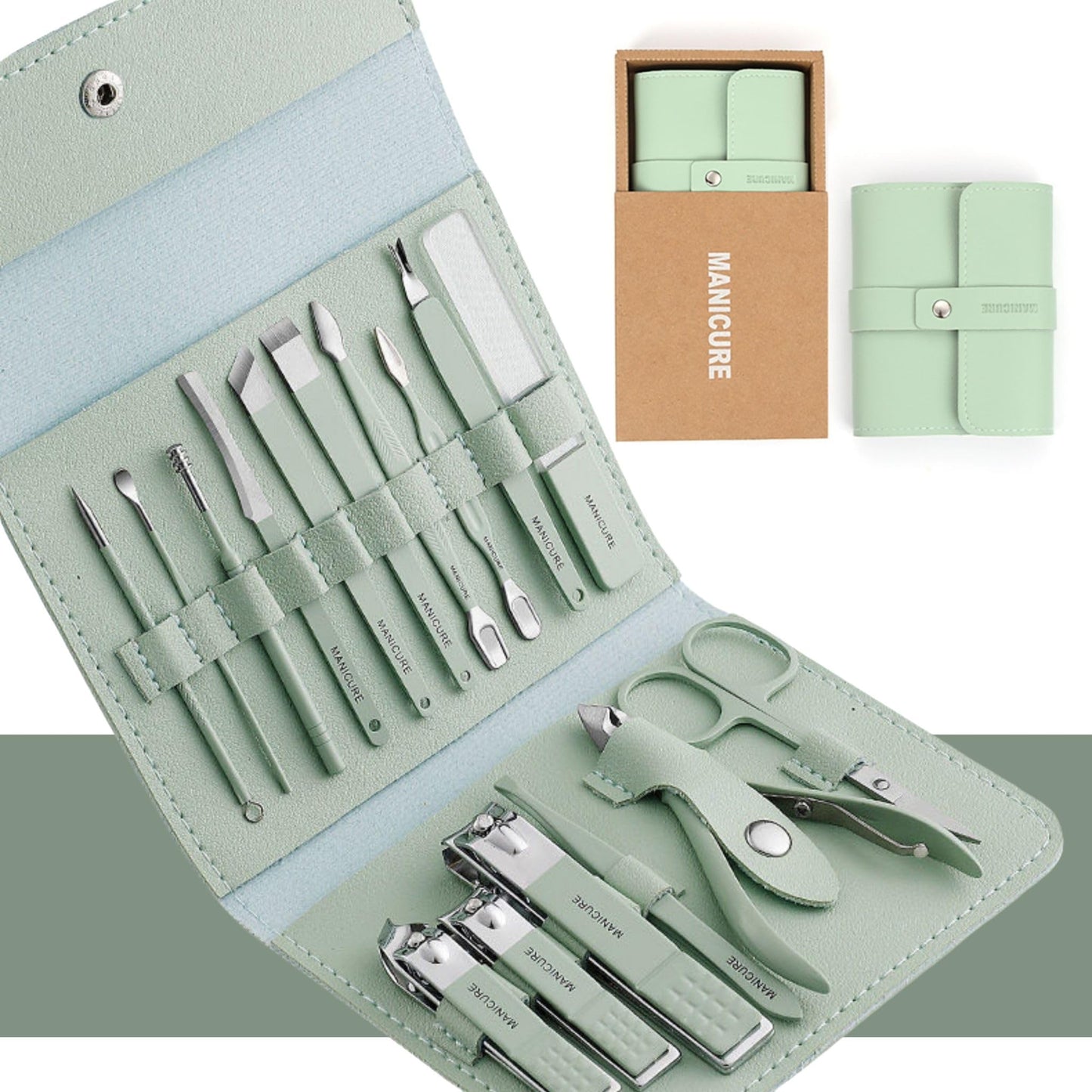 Juego de cortaúñas, kit de manicura y pedicura, kit de cuidado de uñas, cortaúñas para adultos, kit de cuidado de uñas para Hombres, kit de cuidado de uñas, kit de uñas de viaje, manicura Profesional