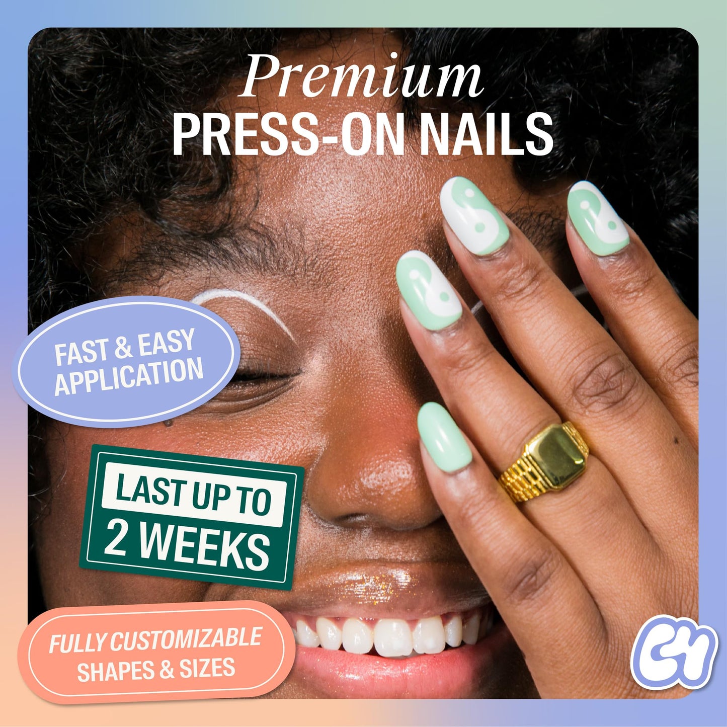 Chillhouse - Chill Tips, Press on Nails Kit - Everything Zen 2.0 (Oval) - 24 Nail Shapes & Sizes - Up to 2 Weeks of Wear - Customizable Fit - Reusable - Latina Founded, Women Owned - Beauty, Self Care