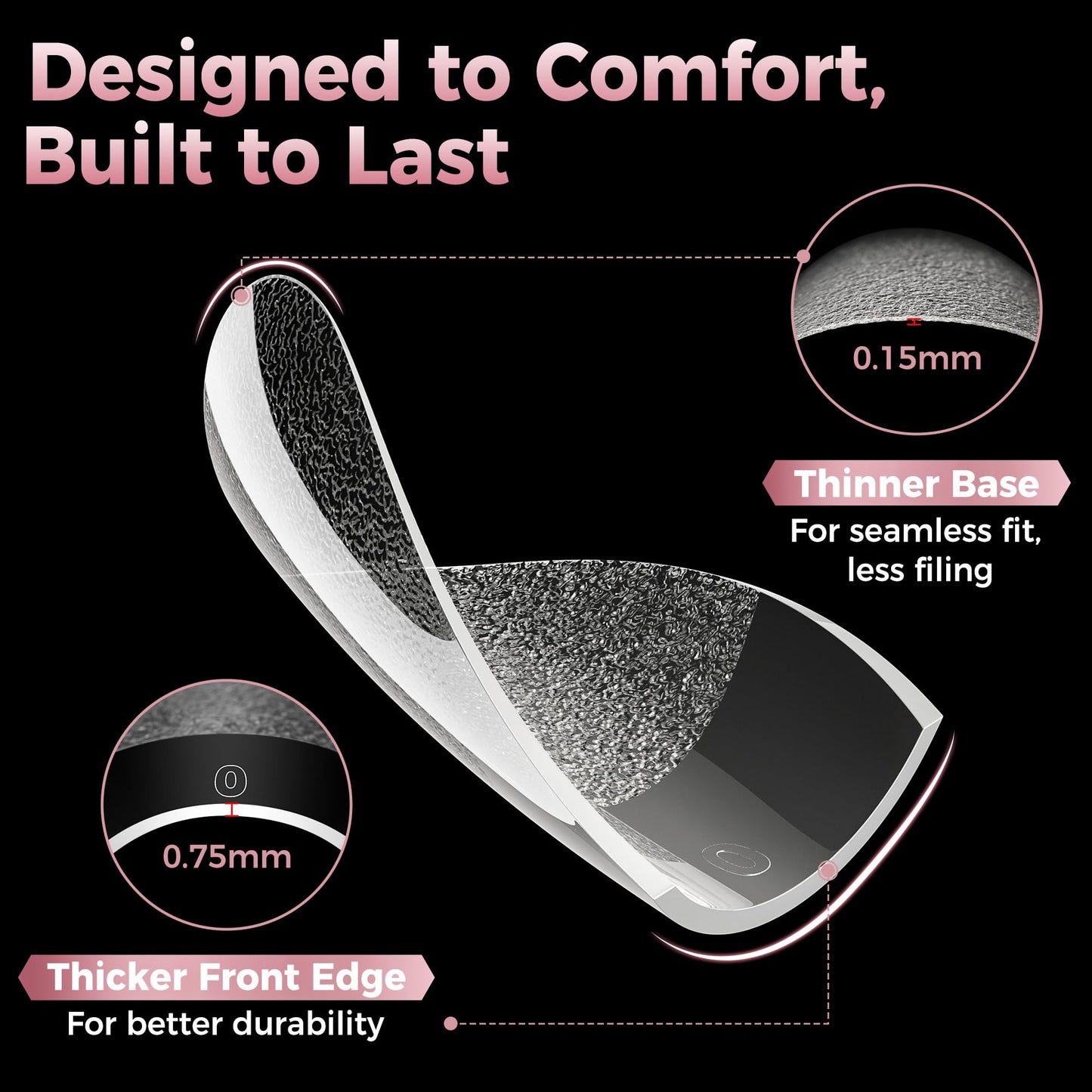 Luckyfariy Extra Short Coffin Nail Tips, 240Pcs Pre-shaped Half Matted Full Cover Ballerina Fake Nails Press on Extension, Soft Gel Clear Tips Home DIY Mani 12 Sizes