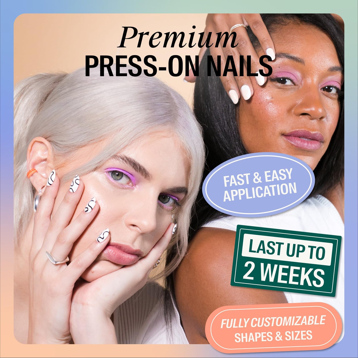 Chillhouse - Chill Tips, Press on Nails Kit - Editor in Chill (Oval) - 30 Nail Shapes & Sizes - Up to 2 Weeks of Wear - Customizable Fit - Reusable - Latina Founded & Women Owned - Beauty & Self Care