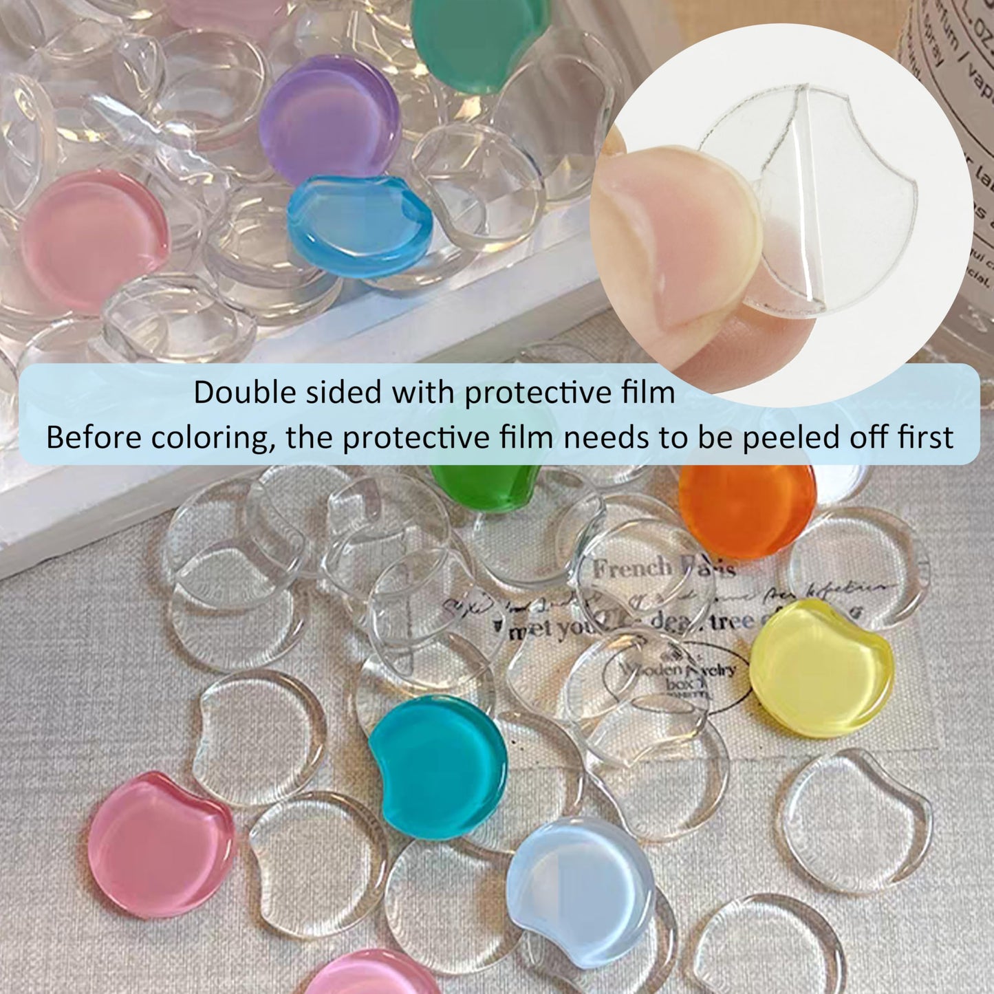 3PCS Nail Polish Swatches Display Boards with 80 Pcs Dots Round, Acrylic Nail Color Swatches, Transparent Sample Display Stand with Adhesive Sticker for Salon Nails Art Practice