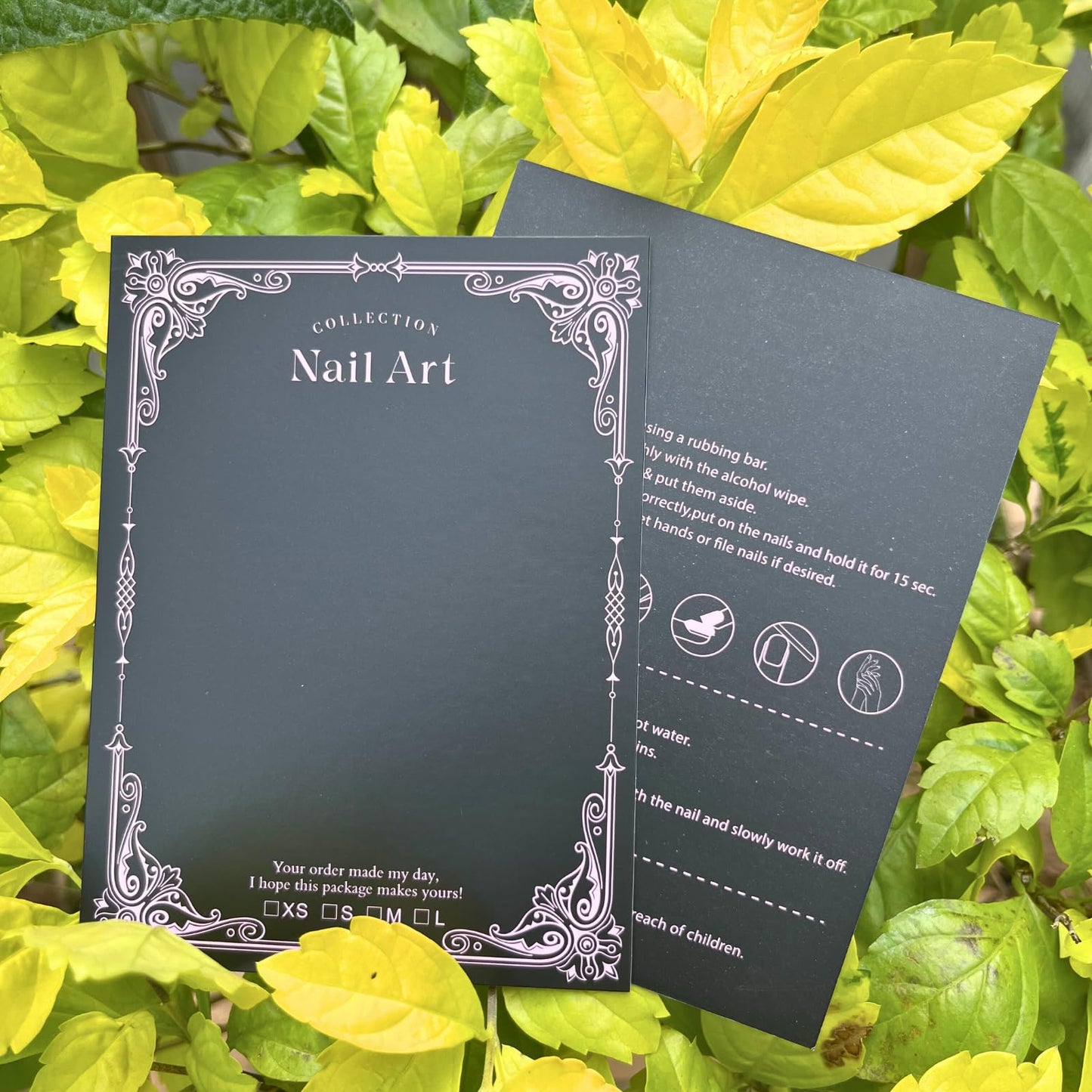 Press On Nail Packaging Kit for Long Nails – Y2K 50 Display Cards with Bags & Tape – Nail Tech Supplies for for Gothic & Baddie Nailfies Nail Salon Studio Manicure Business(Black, 3.54*4.7)