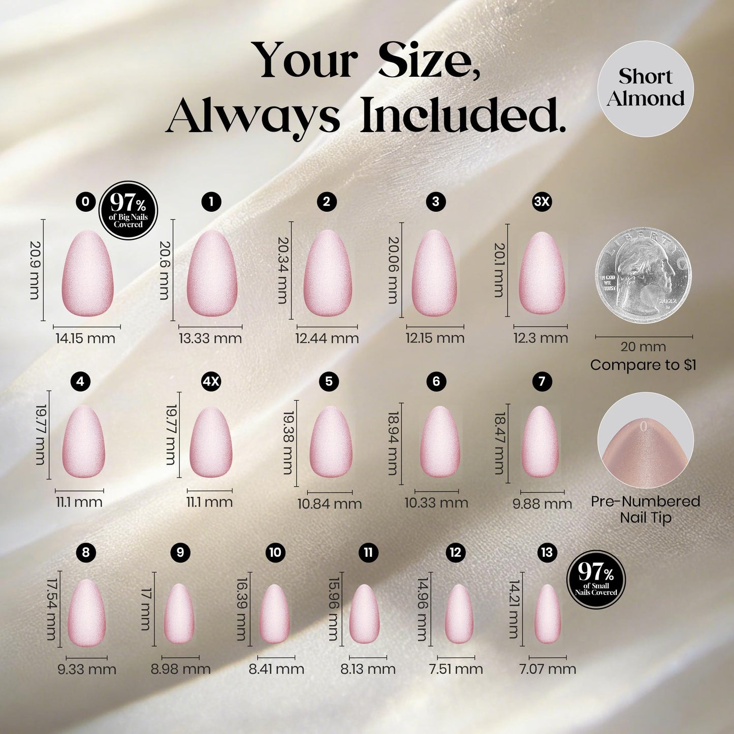 Beetles Motion Glow Nail Tips, 160PCS, 16 Sizes Short Almond Nail Tips, Cat Eye Magnet Full Cover Soft Nail Gel Fake Nails, Salon-Gel Look for DIY Manicure Blossom Glow