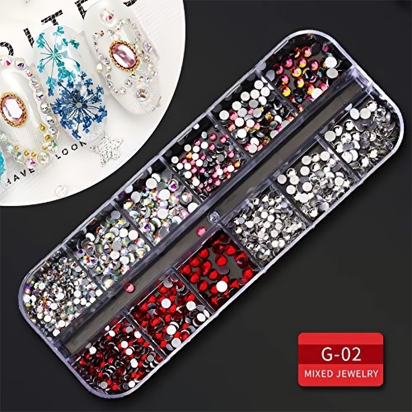 Nail Art Kit, Nail Design Tools Kit with Nail Art Brushes, Nail Art Dotting Pens, Nail Stickers for Nail Art, Nail Charms and Gems, Nail Rhinestones, Nail Art Decoration Kit