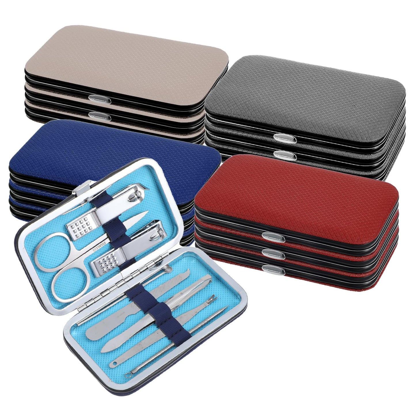 12 Pcs Manicure Set Bulk, Nail Clippers Kit Stainless Steel Fingernail Clippers Set, Sturdy Nail Tip Cutter Trimmers Professional Grooming Toenail Clippers Personal Pedicure Kits Gift Mini Nail Clippe