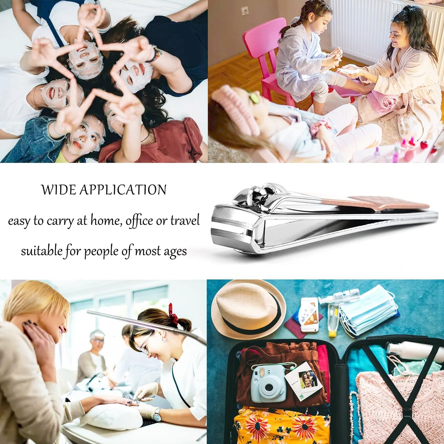 18 PCS Stainless Steel Nail Clipper Cutter Fingernails Toenail Clipper Cutter Set Black Sliver Rose Gold Men Women Travel Party Favor