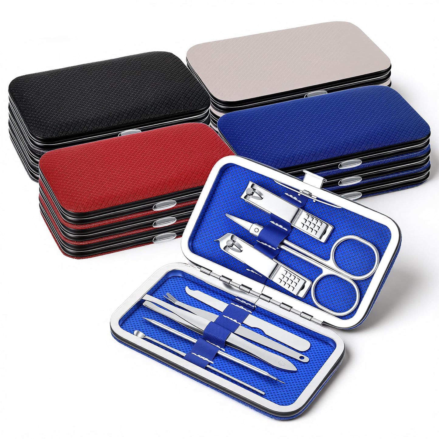 12 PCS Manicure Set Bulk Nail Clippers Kit Stainless Steel Fingernail Clippers Set Nail Clippers and Beauty Tools Portable Set Professional with Professional Pedicure Tools for Women Men Grooming Kits