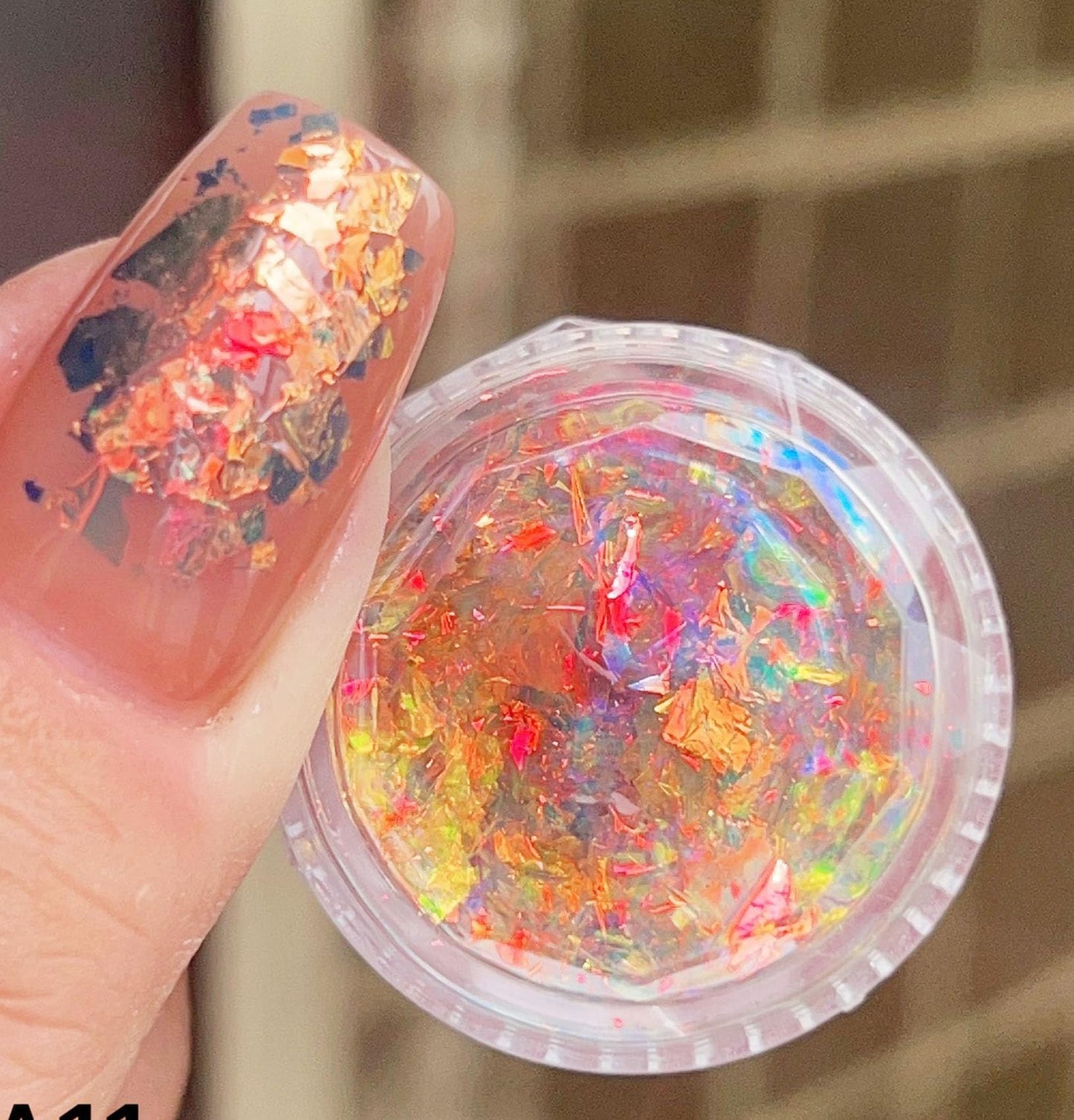 Nail Glitter for Nail Art Chameleon Flakes Nail Foil Holographic Nail Powder Shifting Glitter Opal Iridescent Nail Polish Acrylic Powder Set 6 Boxes Nail Art Design Kit for DIY Women Girls Ultra Thin