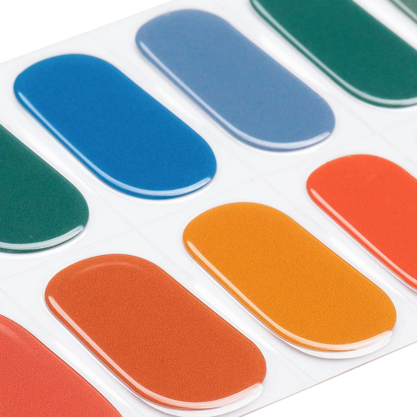 MOMSON Semi Cured Gel Nail Strips - 20 Real Gel Nail Polish Stickers/Full Nail Wraps - Art Manicure Kits for DIY at Home, Salon-Quality, Easy to Apply & Remove (Colorful Candy)