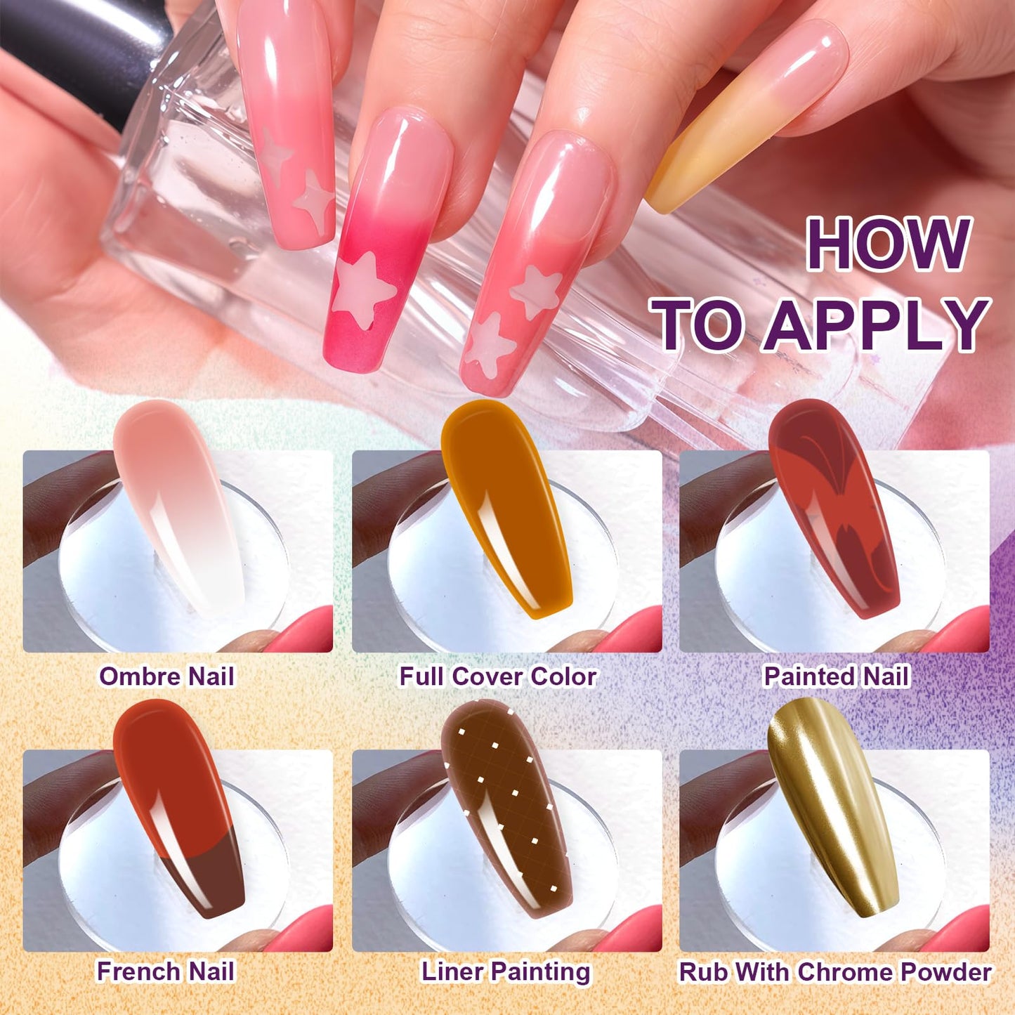 U-Shinein Gradient Painting Gel, 9 Colors Ombre Gel Nail Polish Dark Beown Green for Pigment Pat Aura Nails, French Manicure DIY Nail Art Long Lasting Soak od UV Home Salon Palette Ancient City