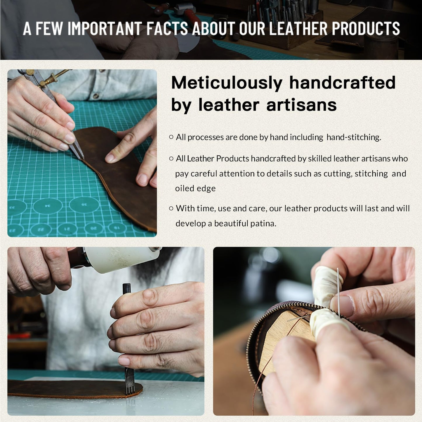 CONTACTS Full Grain Leather Empty Manicure Kit Case for Men Travel Nail Clipper Pouch Small Personal Care Tools Pouch By Handmade (Case Only)