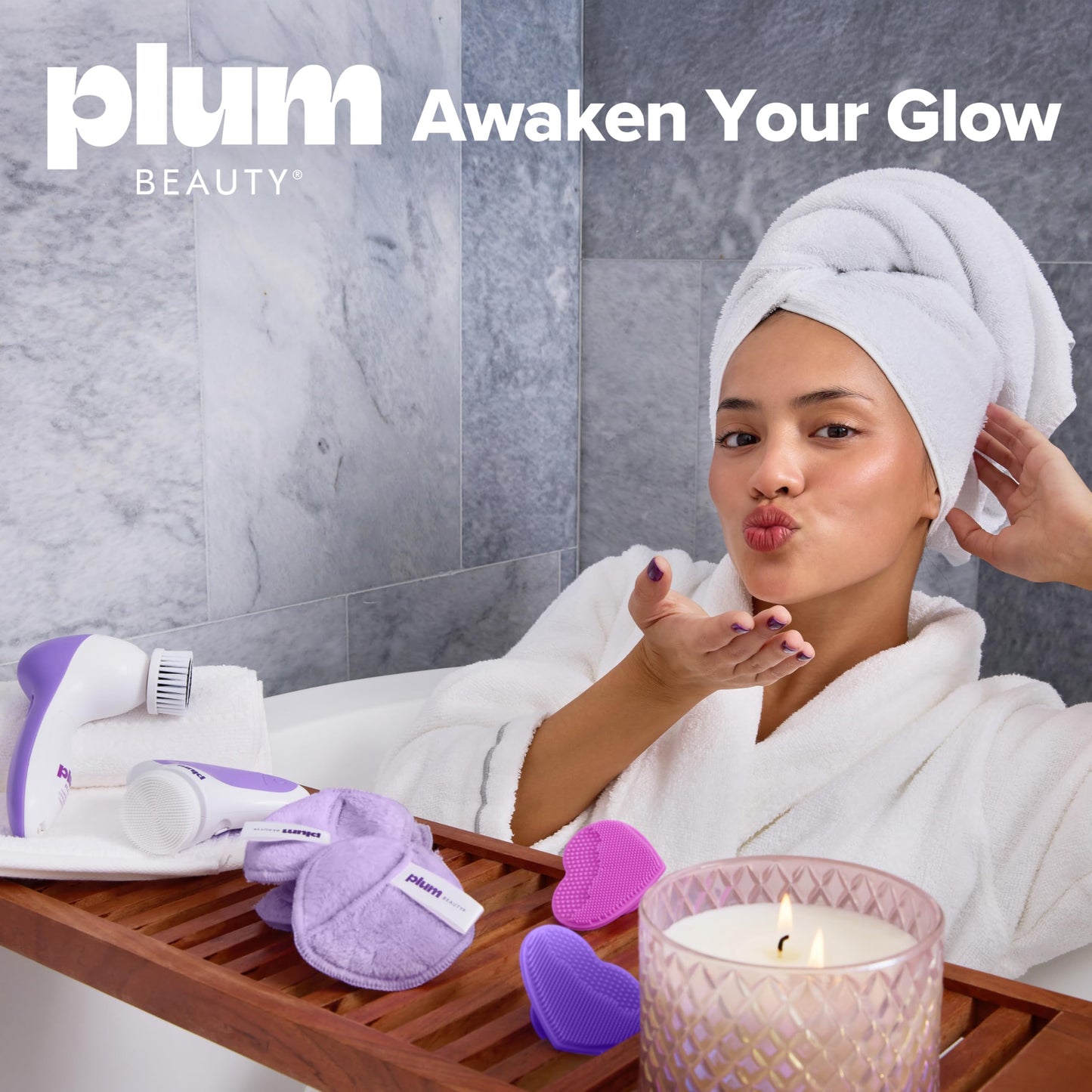 Plum Beauty Complete Nail Care System – 5-in-1 Professional Electric Manicure & Pedicure Kit with Interchangeable Attachments for Shaping, Buffing, and Cuticle Care