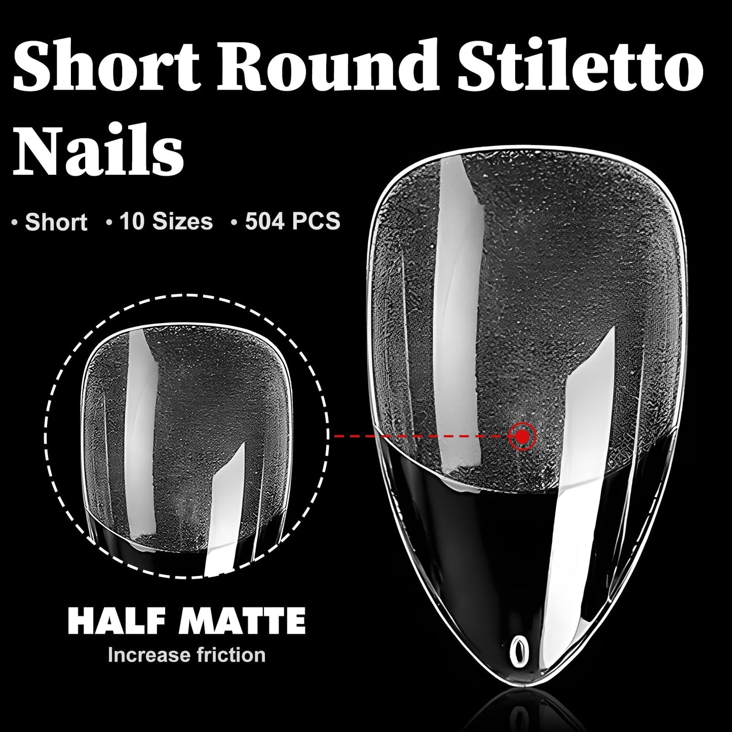 LoveOurHome 600pc Short Almond Gel Nail Tips Full Cover Clear Fake Nails XS Stiletto Artificial False Fingernails for Women Gel Acrylic Nails Extension Press on Nails Making