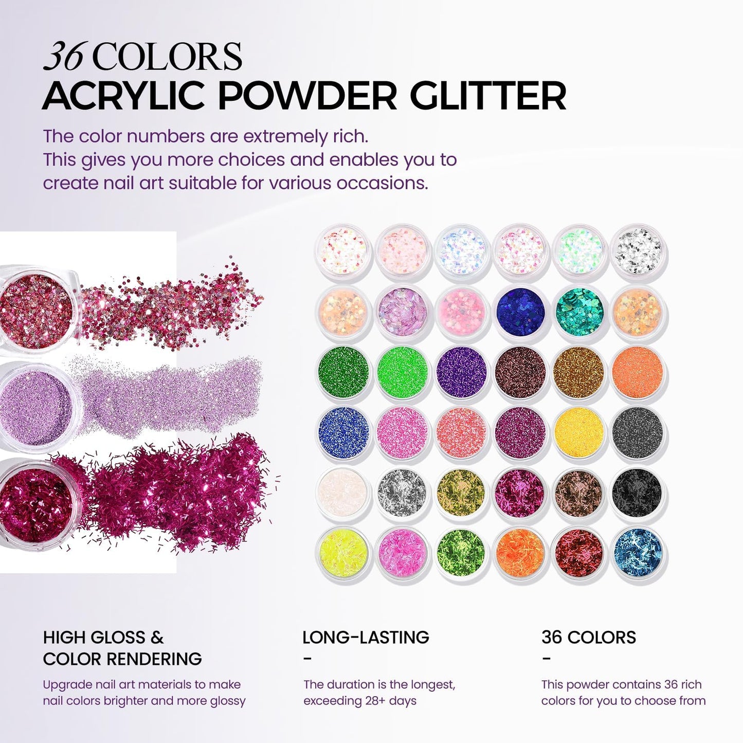 VANSISOS Professional Acrylic Nail Kit with Drill: Complete Nail Kit with Everything Acrylic Powder and Liquid Set with Glitter Powder Brushes X-Strength Primer for a DIY Home Salon Experience