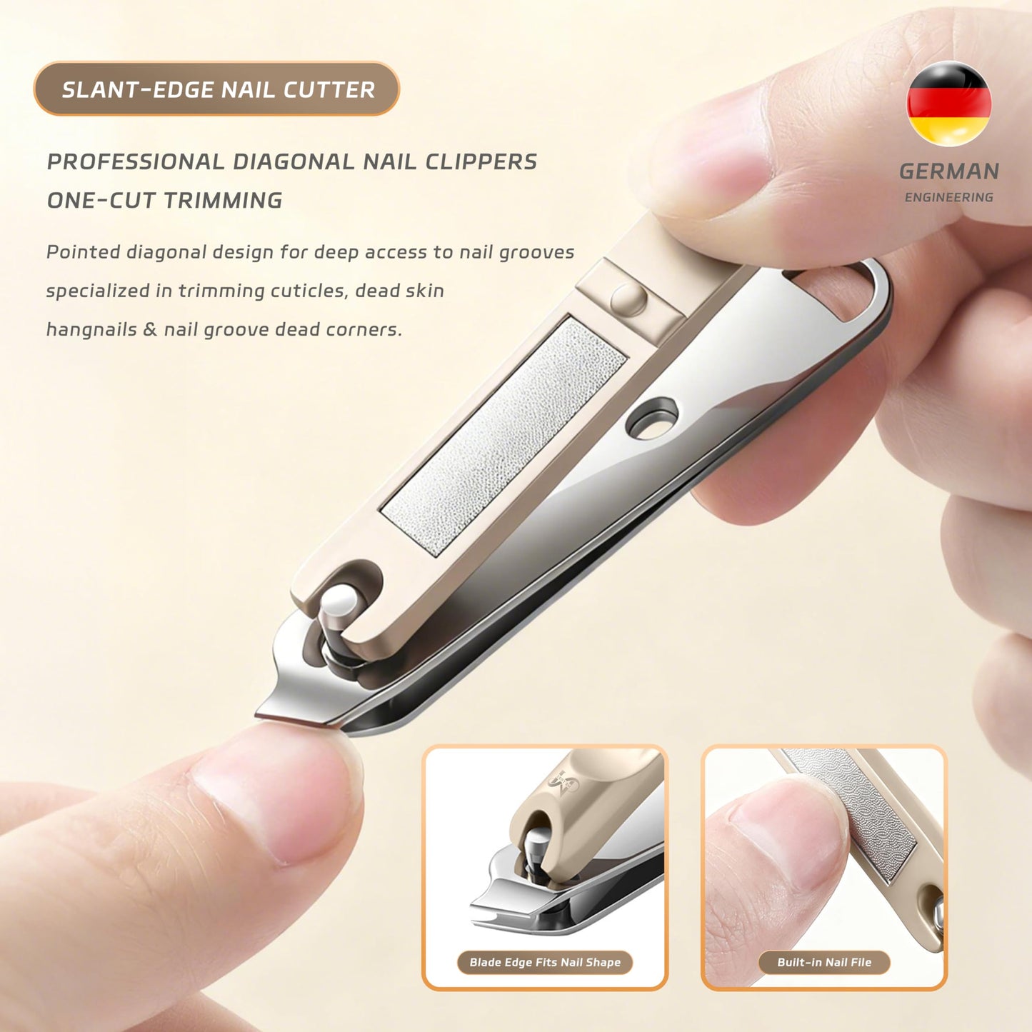 MR.LUXE 11PCS Manicure Set – Professional 11-in-1 Manicure Pedicure Kit, Premium Stainless Steel Nail Clippers and Grooming Tools with Portable Textured Travel Case, Luxury Gift Set for Woman& Man.