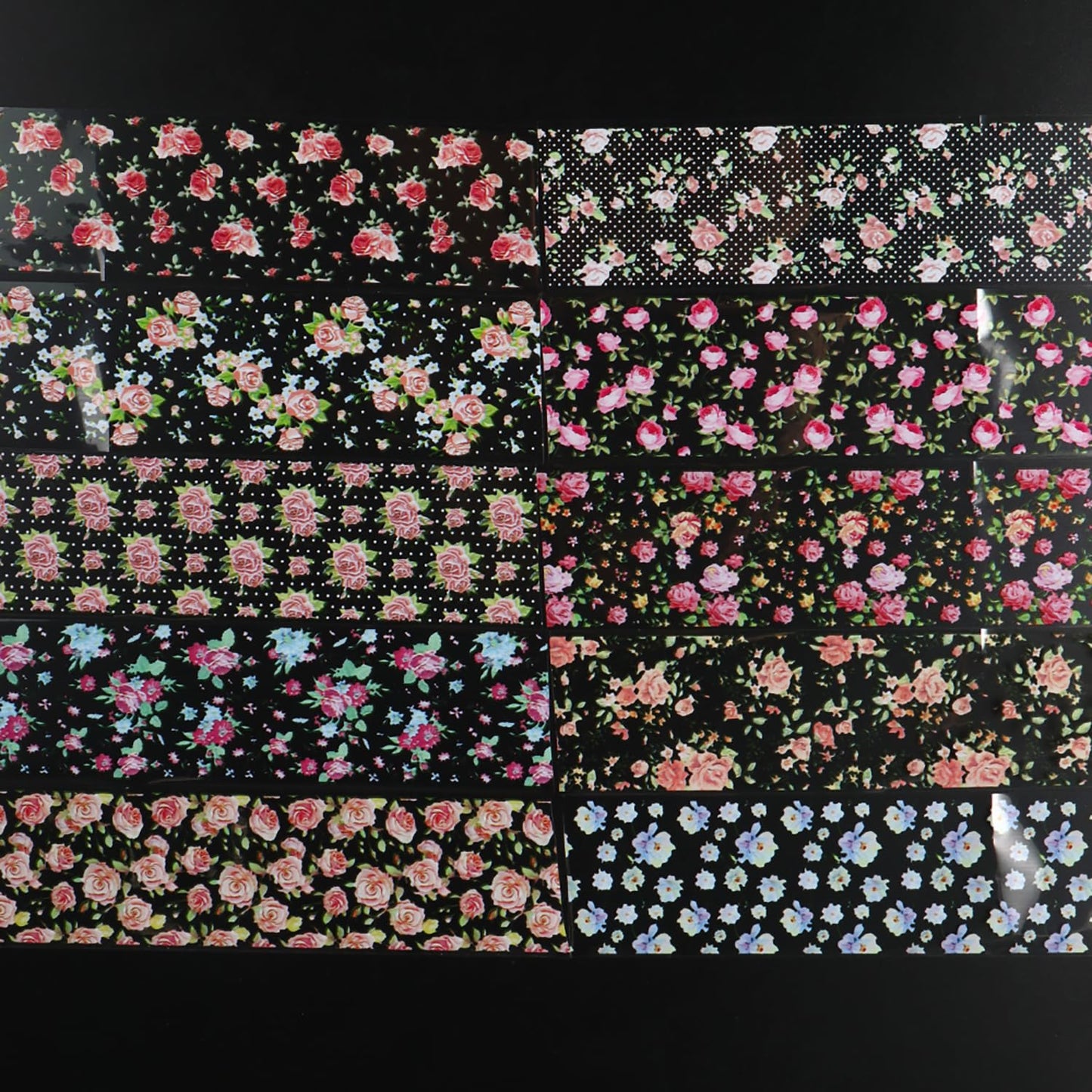 10 Rolls Flower Nail Foil Transfer Stickers Spring Flowers Nail Art Foil Decals Cute Floral Nail Art Supplies Decoration Summer Nail Transfer Foil Stickers for Women DIY Manicure Accessories