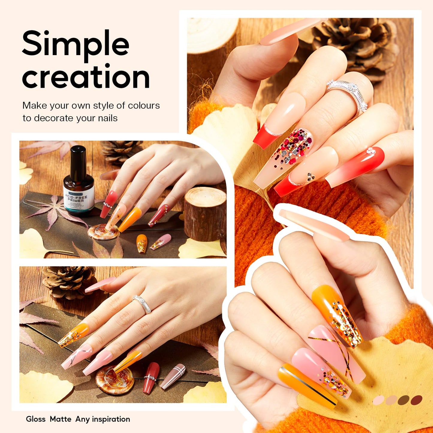 Morovan Poly Nail Gel Kit: 32 Colors Classics Tones Complete Extension Gel Nail Kit with UV Lamp Slip Solution Builder Manicure Tools for Starter DIY Salon Use 2025 Fall