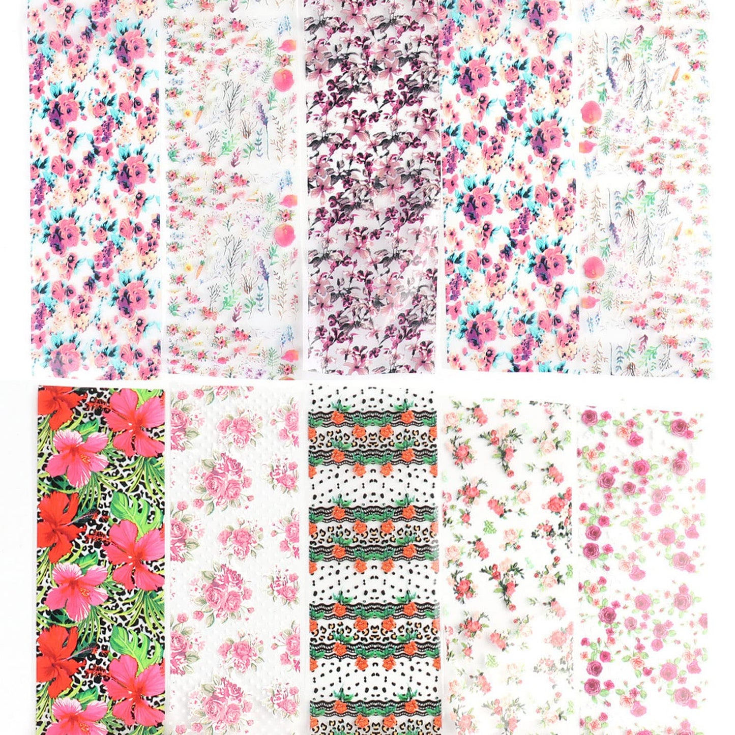 Holographic Nail Foil Transfer Stickers Decals, Flower Nail Polish Sheets Sky Starry Paper Transfer Foils Leopard Print Nails Supplies for Nail Transfer Glue Women Manicure Nail Film Decorations