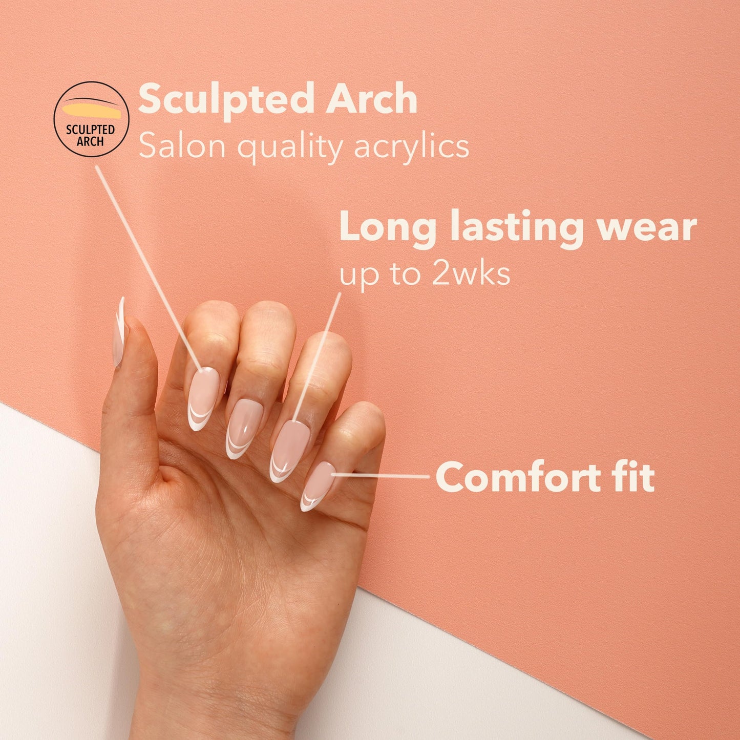 MOOD: TOO CLASSY Press On Nails - In the Nude | Trendy Long Coffin Shape | Salon Acrylic Finish, Kit Includes 30 Nail Tips, Mini Glue, Adhesive Tabs, Nail File, Cuticle Stick, Prep Pad