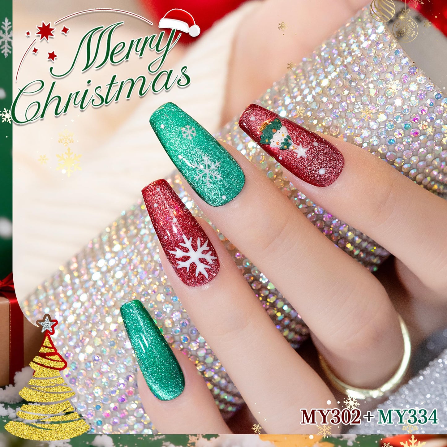 YTD Likomey Cat Eye Gel Nail Polish Set,Summer 8 Colors Crystal Magnetic Glitter with Magnet Stick Kit,Silver Green Blue Black Champagne Gold Brown Plum UV Color Varnish,0.25 Fl Oz 7.5 ml