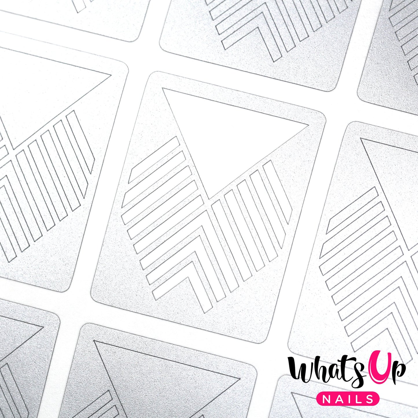 Whats Up Nails - Art Deco Nail Vinyl Stencils for Nail Art Design (1 Sheet, 12 Stencils)