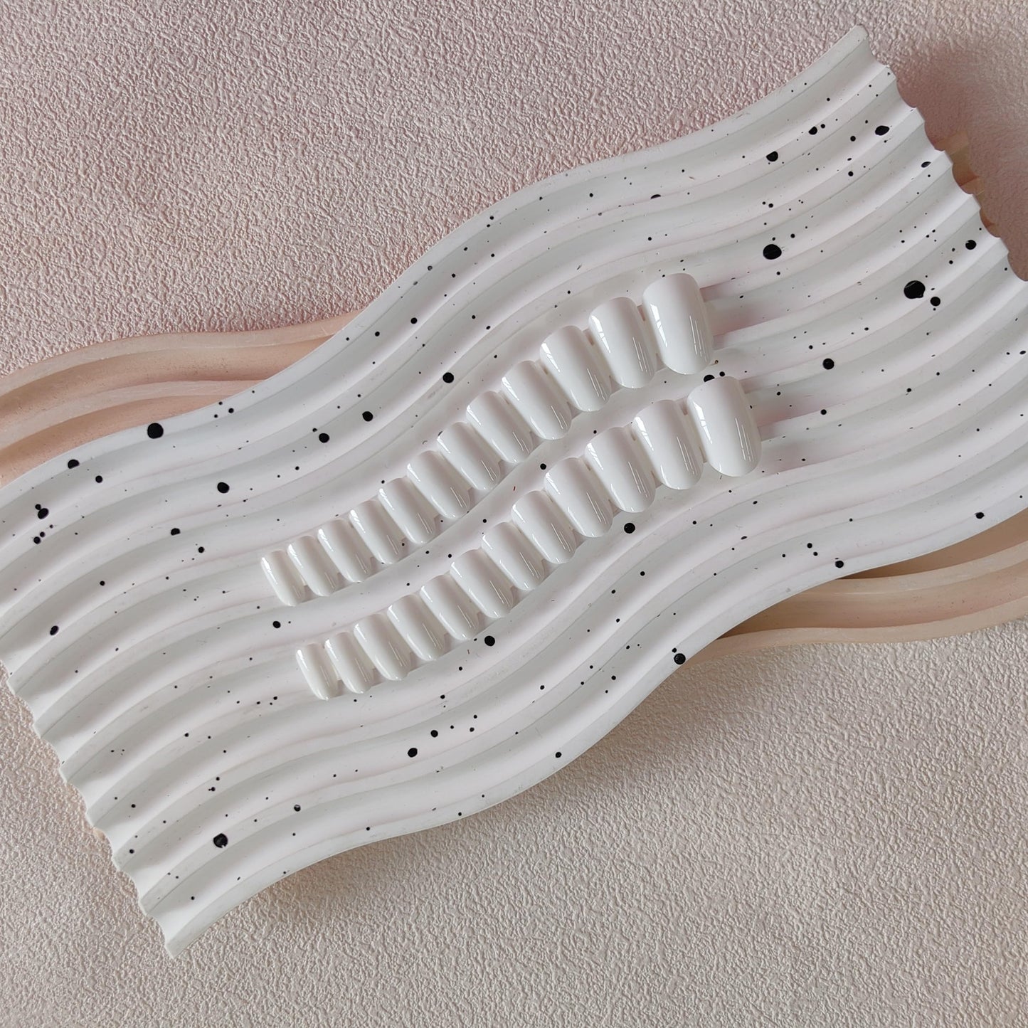 KQueenest Upgrade Thick Acrylic Press on Nails Short Oval, Milk White Fake Nails for Women Daily Wear, UV Cover Acrylic Glue on Nails Press ons Short Almond, Natural Reusable Stick on Nails in 24 Pcs